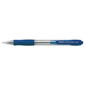 Caneta Esferográfica Retrátil Pilot SuperGrip - Ponta Redonda de 1,0 mm - Espessura da Linha de 0,27 mm - Tinta à Base de Óleo -