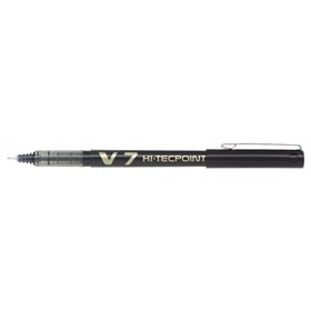 Caneta Rollerball Pilot V7 HI-Tecpoint com Tinta Líquida - Ponta Fina de 0,7 mm - Curso de 0,5 mm - Cor Preta