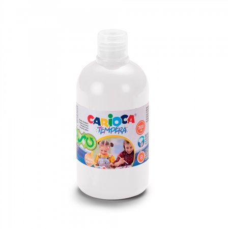 Tinta têmpera Carioca em frasco de 500ml - Cores super laváveis - Fácil de misturar - Aplicável em materiais porosos - Alta opac