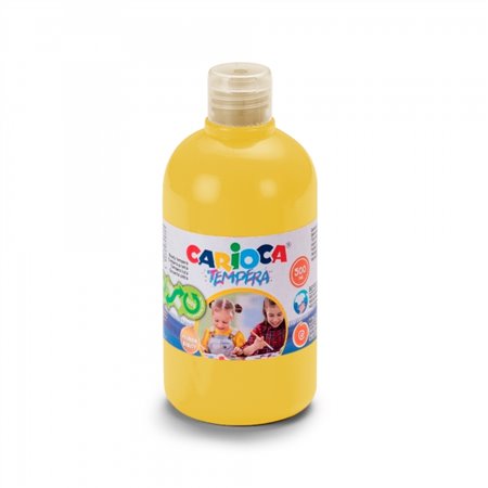 Tinta têmpera Carioca em frasco de 500ml - Cores super laváveis - Fácil de misturar - Aplicável em materiais porosos - Alta opac
