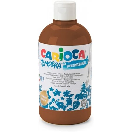 Tinta têmpera Carioca em frasco de 500ml - Cores super laváveis - Fácil de misturar - Adequada para materiais porosos - Alta opa