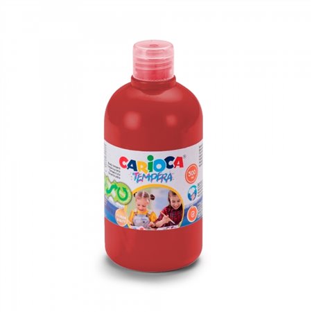 Tinta têmpera Carioca em frasco de 500ml - Cores super laváveis - Fácil de misturar - Aplicável em materiais porosos - Alta opac