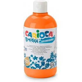 Tinta têmpera Carioca em frasco de 500ml - Cores super laváveis - Fácil de misturar - Aplicável em materiais porosos - Alta opac