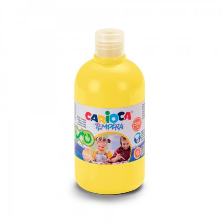 Tinta têmpera Carioca em frasco de 500ml - Cores super laváveis - Fácil de misturar - Aplicável em materiais porosos - Alta opac
