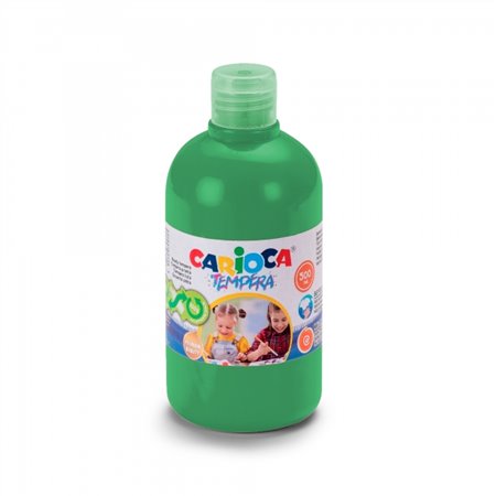 Tinta têmpera Carioca em frasco de 500ml - Cores super laváveis - Fácil de misturar - Aplicável em materiais porosos - Alta opac