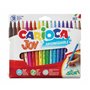 Kit com 18 Marcadores Carioca Joy - Tinta Super Lavável - Ponta Fina de 2,8 mm - Tampa com Trava e Ventilação - Cores Sortidas