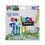 Marcadores para tecido Carioca Fabric, pacote com 12 unidades - Ponta Maxi Ø 6mm - Tinta especial para tecido - Cores indeléveis