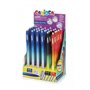 Carioca Oops Easy Display com 30 Canetas Apagáveis - Tinta Termossensível - Corpo com Efeito Degradê - Ponta de 0,7 mm - Borrach