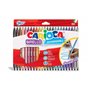 Conjunto de 24 marcadores Carioca Birello - Pontas duplas fina e média - Tinta super lavável e atóxica - Removíveis da pele e te
