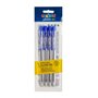 Conjunto de 4 Canetas Retráteis Carioca Sfera - Ponta de 1mm - Clique Fácil e Confortável - Escrita Suave e Fluida - Azul