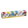 Carioca Doughy Pack com 6 potes de massa de modelar de 110g - Macia e flexível - Fácil de amassar e moldar - Ideal para iniciant