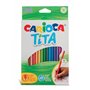 Carioca Tita - Pacote com 18 Lápis de Resina - Corpo Hexagonal - Cores Vibrantes e Laváveis - Escrita Suave - Mina Segura e Supe