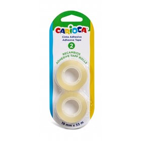 Carioca Pacote com 2 Fitas Adesivas Transparentes - Não Amarela - Ideal para Papel e Papelão - Transparente