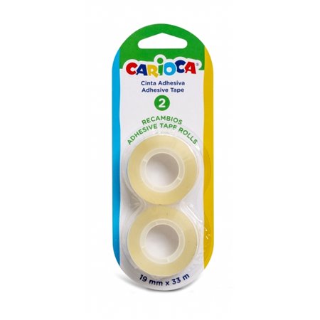 Carioca Pacote com 2 Fitas Adesivas Transparentes - Não Amarela - Ideal para Papel e Papelão - Transparente