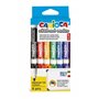 Conjunto de 6 Marcadores para Quadro Branco Carioca - Ponta de 4,5 mm - Tampa com Clipe - Apaga Fácil e Seca Rapidamente - Cores