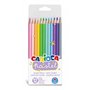 Conjunto de 12 Lápis de Madeira Carioca em Tons Pastel - Cores Pastel - Corpo Hexagonal - Cores Vibrantes e Laváveis - Escrita M