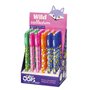 Carioca Wild Collection Oops Display Stand com 30 Canetas Apagáveis - Ponta de 0,7 mm - Desenhos Divertidos de Animais