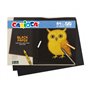 Pacote Carioca Preto com 20 folhas de papel preto A4 - 150 g/m² - Recomendado para giz, lápis de cor, marcadores com glitter, et