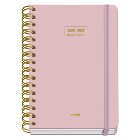 Agenda Escolar Premium Dohe 26/27 - Formato A5 - Visão Semanal - Papel Offset Creme 80g - Capa de Cartão Laminado - Encadernação
