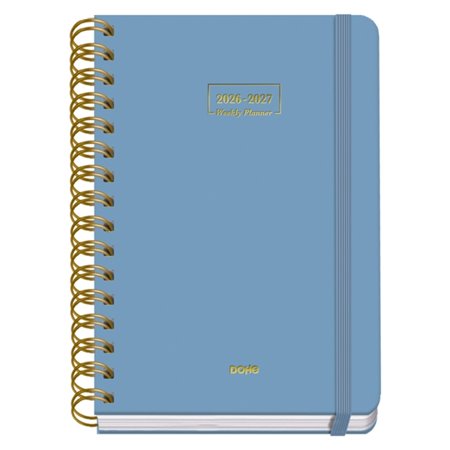 Agenda Escolar Dohe Premium 2026/2027 - Formato A5 - Visão Semanal - Papel Offset Creme 80g - Capa em Cartão Laminado - Encadern