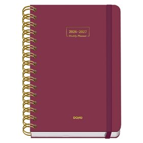 Agenda Escolar Premium Dohe 26/27 - Formato A5 - Agenda Semanal - Papel Offset Creme 80g - Capa de Cartão Laminado - Encadernaçã