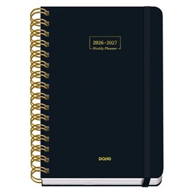 Agenda Escolar Premium Dohe 2026/2027 - Formato A5 - Visão Semanal - Papel Offset Creme 80g - Capa em Cartão Laminado - Encadern