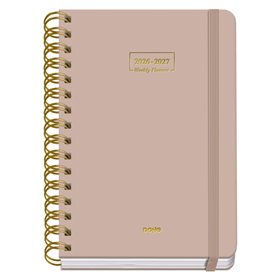 Agenda Escolar Premium Dohe 26/27 - Formato A5 - Um dia por página - Papel offset creme 80g - Capa de cartão laminado - Encadern