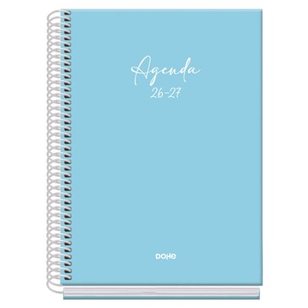 Agenda Escolar Dohe Basic Serenity 26/27 - Formato A5 - Visão Semanal - Papel Offset Creme 70g - Capa de Cartão Laminado - Encad