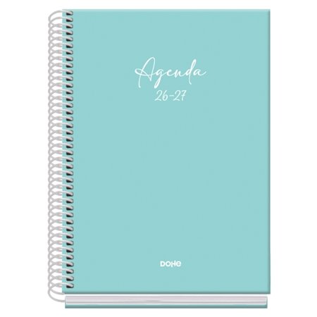 Agenda Escolar Dohe Basic Serenity 26/27 - Formato A5 - Visão Semanal - Papel Offset Creme 70g - Capa de Cartão Laminado - Encad