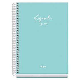 Agenda Escolar Dohe Basic Serenity 26/27 - Formato A5 - Um dia por página - Papel offset creme 70g - Capa de cartão laminado - E