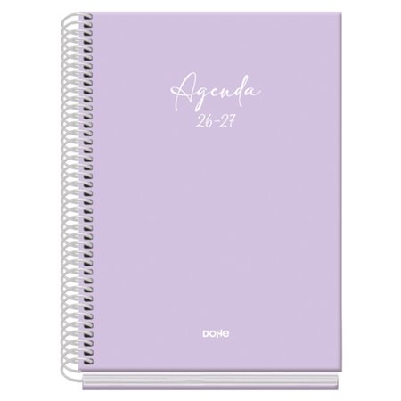 Agenda Escolar Dohe Basic Serenity 26/27 - Formato A5 - Um dia por página - Papel offset creme 70g - Capa de cartão laminado - E