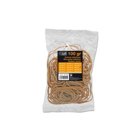 Pacote de 100g de Elásticos de 180mm Ingraf - Alta Qualidade - 70% Borracha - Alta Resistência e Elasticidade - Marrom