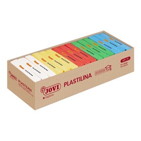 Jovi - Caixa com 15 Pastilhas de Massa de Modelar 350g - Cores Básicas - 100% Vegetal - Altamente Moldável - Não Resseca - Cores