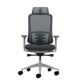Cadeira de escritório ergonômica Oqonos Cherg 022 com apoio de cabeça cervical ajustável, mecanismo de autoequilíbrio, apoios de