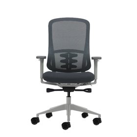 Cadeira de escritório ergonômica Oqonos Cherg 023 com mecanismo de autoequilíbrio, apoios de braço 4D, assento deslizante e rodí