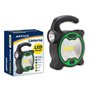 Lanterna LED Jupiter COB+1 - Lâmpada de 160lm, LED de 60lm - Funciona com 3 pilhas AA (não incluídas) - Preto/Verde
