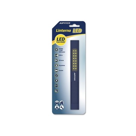 Barra de luz de trabalho multi-LED Jupiter 100lm - Com ímã - Classificação IP44 - Funciona com 4 pilhas AAA (não incluídas) - Az