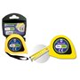 Fita métrica Bismark 3m com freio - Alça de pulso - Resistente para casa e escritório - Amarela
