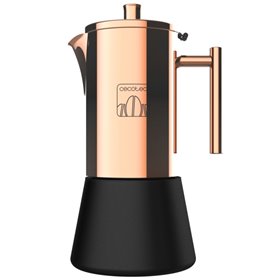 Cafeteira italiana Cecotec Moking 400 para 4 xícaras - Aço inoxidável - Compatível com indução - Adequada para fogões a gás, elé