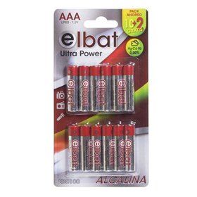 Pacote com 12 pilhas alcalinas Elbat LR03/AAA