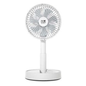 Ventilador de mesa portátil e dobrável Muvip, 5 W, 15 cm de diâmetro - 4 velocidades - Ângulo ajustável até 90º - Até 12 horas d