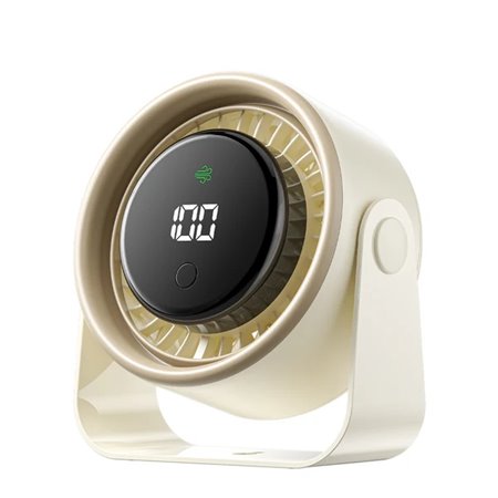 Ventoinha de mesa Vention PBJ - Velocidade máxima de 2500 RPM - Bateria de 3000 mAh - Modo noturno - Visor - Conexão USB-C - Cor