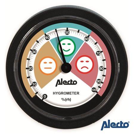 Higrómetro Analógico Preto Alecto