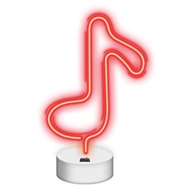Luz LED Neon em Forma de Nota Musical c/ Base