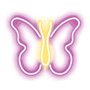 Luz LED Neon em Forma de Borboleta