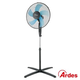 Ventoinha de Pé Ø40cm 50W Preta/Azul Ardes
