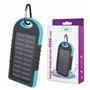 Powerbank 5000Mah Azul c/ Painel Solar e 2 USB