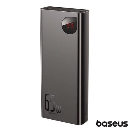 Powerbank 20000Mah Pd Qc 65W Preto Adaman Baseus