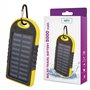 Powerbank 5000Mah Amarelo c/ Painel Solar e 2 USB